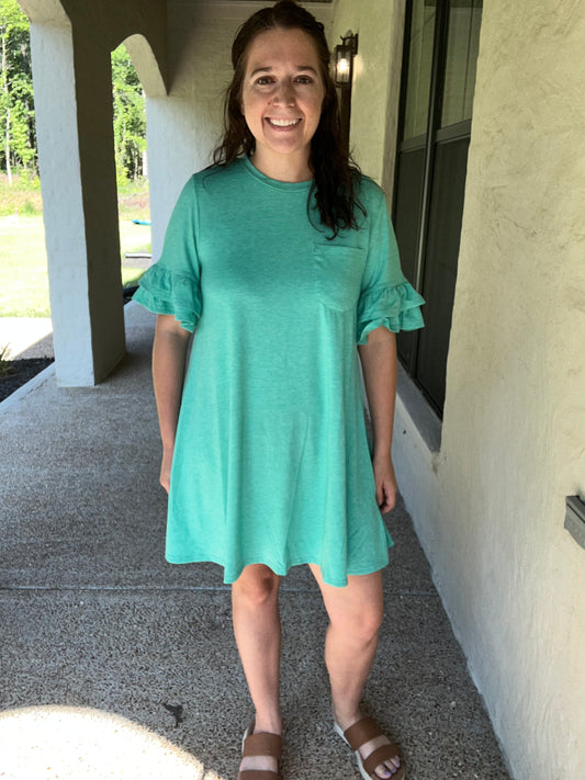 French Terry Pocket Tee Shirt Dress